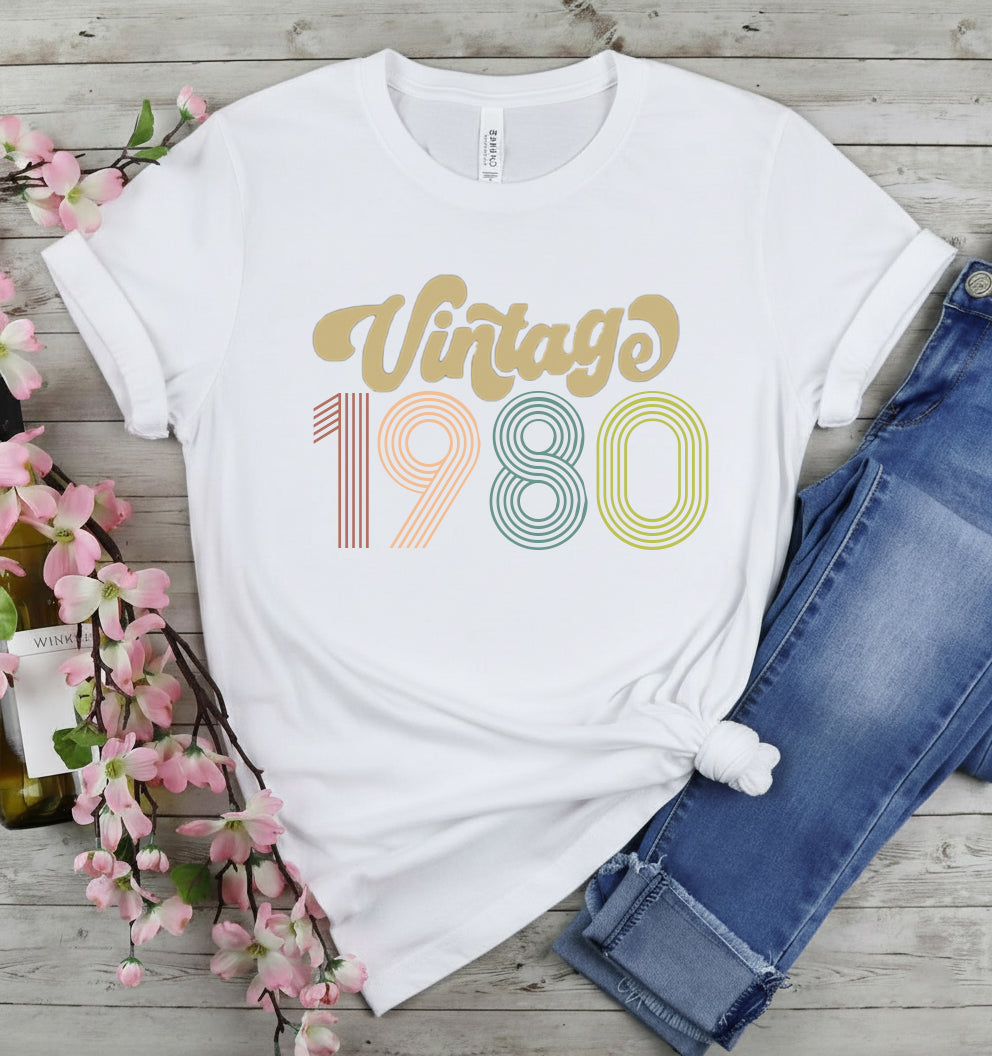 45th Birthday Shirt Vintage 1980